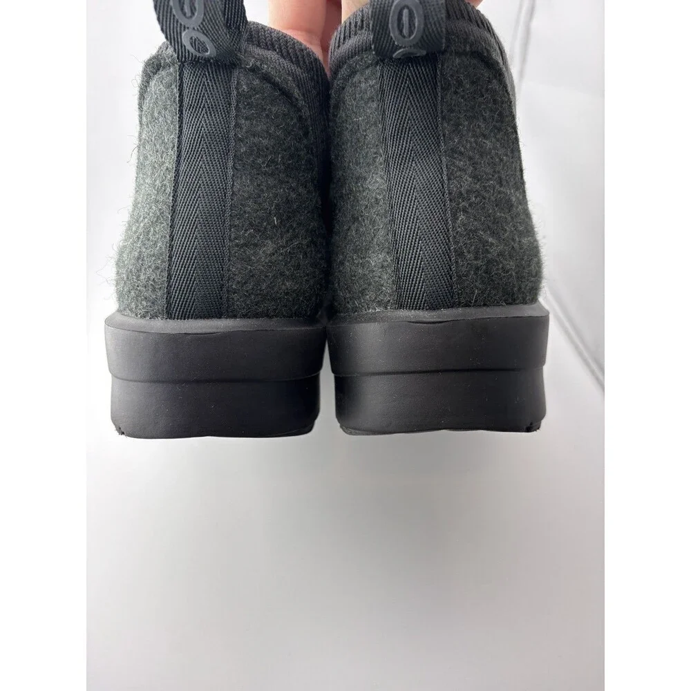 OOFOS Women's OOmega Londoner Boot W7 EU38 Charcoal Wool Blend